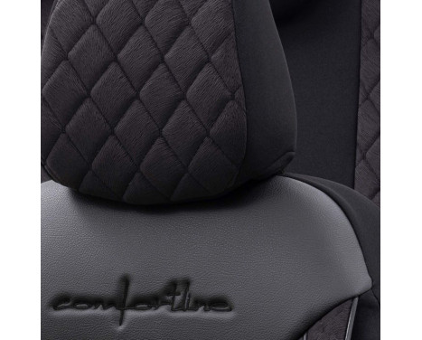 otoM Leather / Velor Seat cover set 'Comfortline VIP' - Black - 11-piece, Image 5