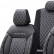 otoM Leather / Velor Seat cover set 'Comfortline VIP' - Black / Gray - 11-piece, Thumbnail 2