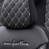 otoM Leather / Velor Seat cover set 'Comfortline VIP' - Black / Gray - 11-piece, Thumbnail 5