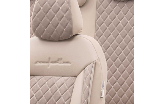 otoM Leather / Velor Seat cover set 'Comfortline VIP' - Cream - 11-piece, Image 3