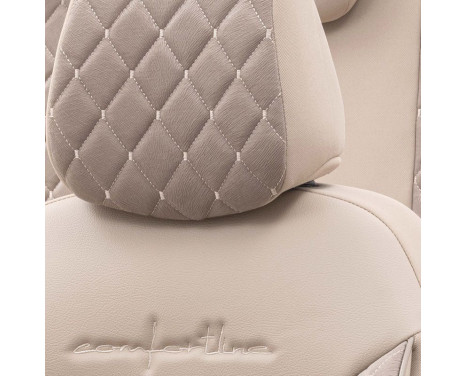 otoM Leather / Velor Seat cover set 'Comfortline VIP' - Cream - 11-piece, Image 5
