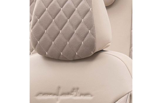 otoM Leather / Velor Seat cover set 'Comfortline VIP' - Cream - 11-piece, Image 5