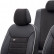 otoM Leather / Velor Seat cover set 'Premium' - Black + White edge - 11-piece, Thumbnail 3