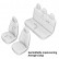 otoM Leather / Velor Seat cover set 'Premium' - Black + White edge - 11-piece, Thumbnail 8
