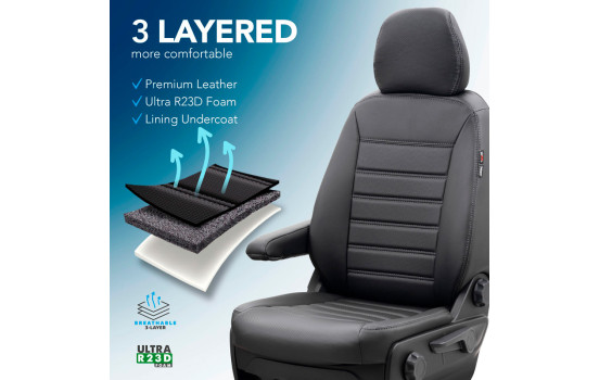 otoM New York Design Faux Leather Seat Cover Set 2+1 suitable for Fiat Ducato 2024- & Peugeot Boxer 20, Image 4