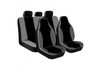 Seat cover set 'Street Racer High' Black / Gray (9-piece) (also suitable for side airbags)