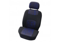 Seat cover set for 4-piece 'Classic' black / blue