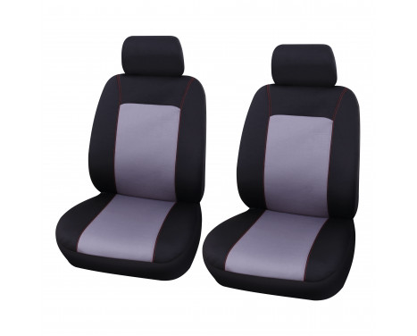 Seat cover set Lisboa 4-piece black / gray