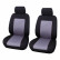 Seat cover set Lisboa 4-piece black / gray