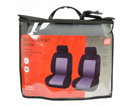 Seat cover set Lisboa 4-piece black / gray, Image 2