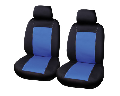 Seat cover set Lisboa 4 pieces black / blue