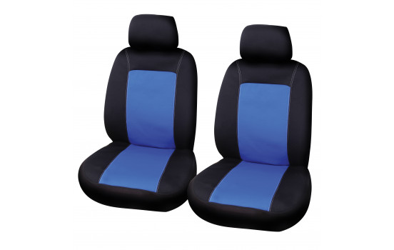 Seat cover set Lisboa 4 pieces black / blue