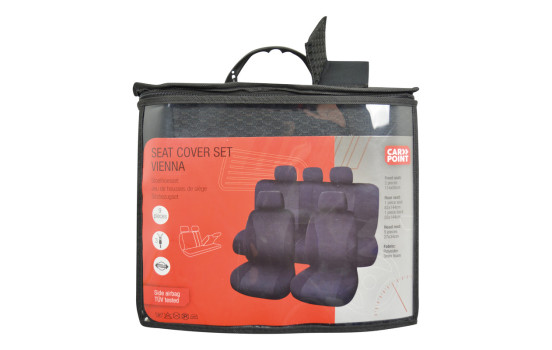 Seat cover set Vienna 9-piece black, Image 3