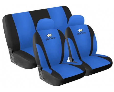Simoni Racing Seat cover set Daisy - Blue - 8-pieces