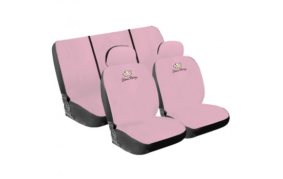 Simoni Racing Seat cover set Daisy - Pink - 8-pieces