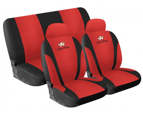 Simoni Racing Seat cover set Daisy - Red - 8-pieces