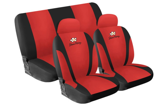 Simoni Racing Seat cover set Daisy - Red - 8-pieces