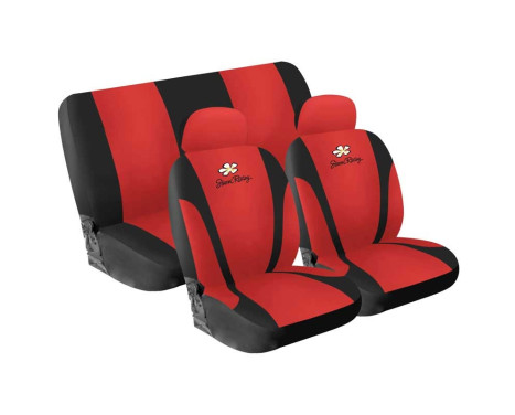 Simoni Racing Seat cover set Daisy - Red - 8-pieces, Image 2