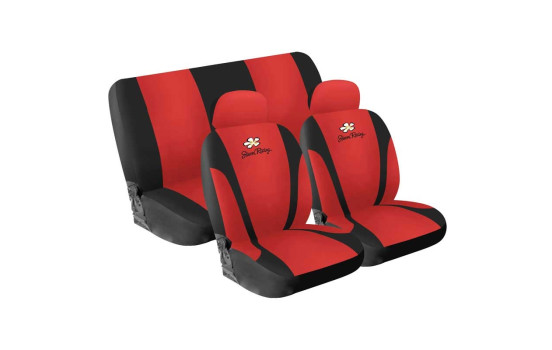 Simoni Racing Seat cover set Daisy - Red - 8-pieces, Image 2