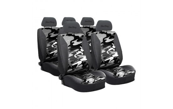 Simoni Racing Seat cover set Type G (complete) - White Camouflage - 11-piece