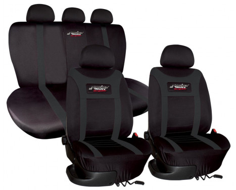 Simoni Racing Seat Coverset Type H - Black - 12-pieces