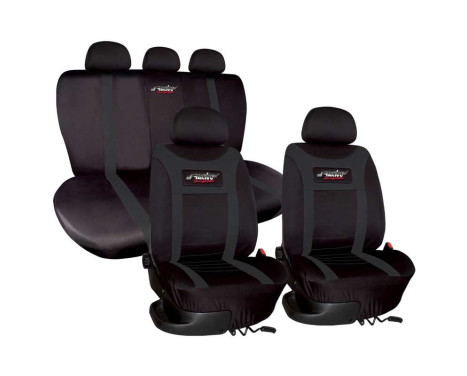 Simoni Racing Seat Coverset Type H - Black - 12-pieces, Image 2