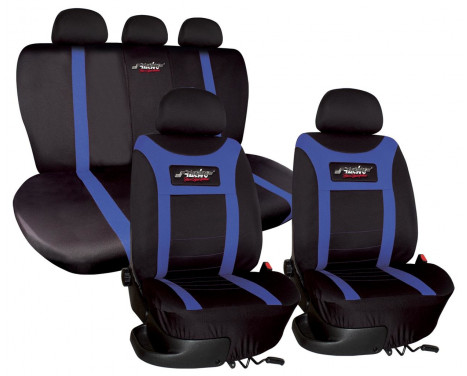 Simoni Racing Seat Coverset Type H - Black / Blue - 12-pieces
