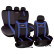 Simoni Racing Seat Coverset Type H - Black / Blue - 12-pieces, Thumbnail 2