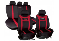 Simoni Racing Seat Coverset Type H - Black / Red - 12-pieces