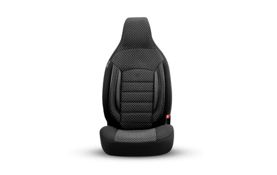Universal Fabric CityBug Seat Cover Set Sport Plus Black - 9-piece - suitable for Side Airbag, Image 2