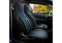 Universal Fabric CityBug Seat Cover Set Sport Plus Black/Blue - 9-piece