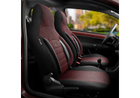Universal Fabric CityBug Seat Cover Set Sport Plus Black/Red - 9-piece