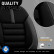 Universal Fabric/Leather Seat Cover Set 'Limited' Black + Gray stitching - 11-piece, Thumbnail 8