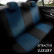 Universal Fabric Seat Cover Set 'Attraction' Black/Blue - 11-piece, Thumbnail 4