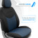 Universal Fabric Seat Cover Set 'Attraction' Black/Blue - 11-piece, Thumbnail 10
