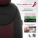 Universal Fabric Seat Cover Set 'Attraction' Black/Burgundy Red - 11-Piece, Thumbnail 7