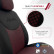 Universal Fabric Seat Cover Set 'Attraction' Black/Burgundy Red - 11-Piece, Thumbnail 11