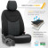 Universal Fabric Seat Cover Set 'Attraction' Black/Grey - 11-Piece, Thumbnail 6