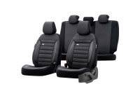 Universal Fabric Seat Cover Set 'Prestige' Black/Anthracite Checkered - 11-piece