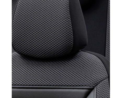 Universal Fabric Seat Cover Set 'Prestige' Black/Anthracite Checkered - 11-piece, Image 5