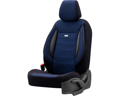 Universal Fabric Seat Cover Set 'SelectedFit Sports' Black/Blue - 11-piece - suitable for Side-A, Image 2