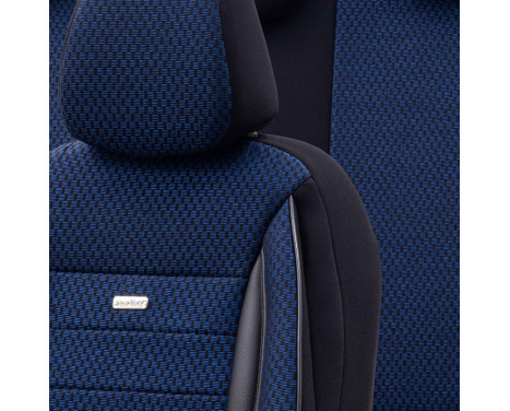 Universal Fabric Seat Cover Set 'SelectedFit Sports' Black/Blue - 11-piece - suitable for Side-A, Image 3