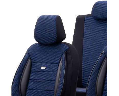 Universal Fabric Seat Cover Set 'SelectedFit Sports' Black/Blue - 11-piece - suitable for Side-A, Image 4