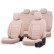 Universal Full Leather Seat Cover Set 'Inspire' Cream - 11-piece