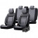 Universal Leather/Cloth Seat Cover Set 'Comfortline' Black/Grey