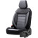 Universal Leather/Cloth Seat Cover Set 'Comfortline' Black/Grey, Thumbnail 2