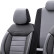 Universal Leather/Cloth Seat Cover Set 'Comfortline' Black/Grey, Thumbnail 4