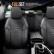 Universal Linen/Leather/Fabric Seat Cover Set 'Throne' Black/Gray - 11-piece - suitable for Side-A, Thumbnail 4