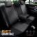 Universal Linen/Leather/Fabric Seat Cover Set 'Throne' Black/Gray - 11-piece - suitable for Side-A, Thumbnail 5