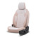 Universal Linen/Leather/Fabric Seat Cover Set 'Throne' Cream - 11-piece - suitable for Side-Air, Thumbnail 2